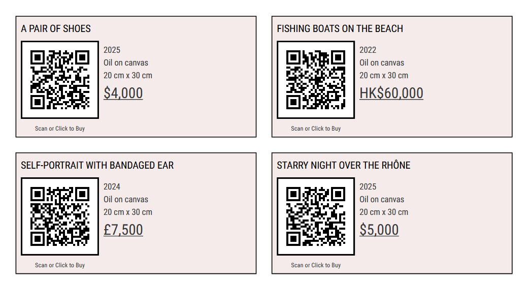 QR codes grid