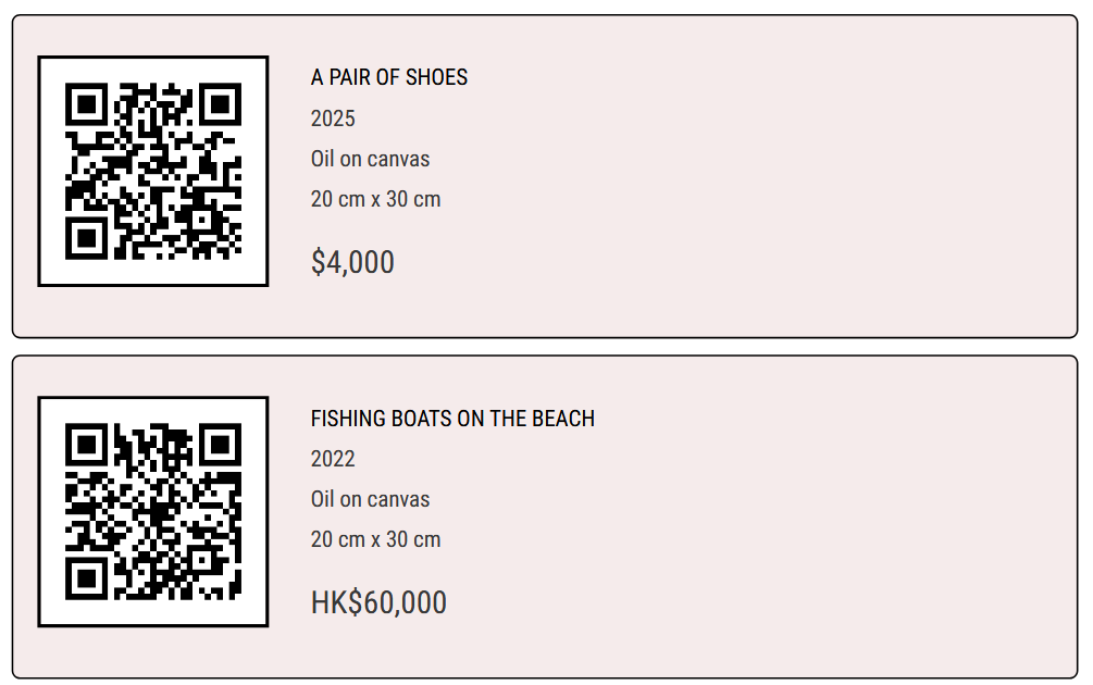 QR codes list style 1